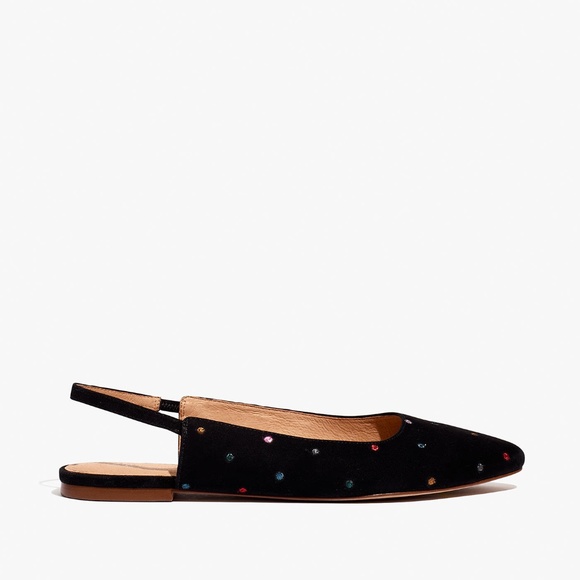 Madewell Shoes - New MADEWELL Margot Slingback Flat Embroider Suede